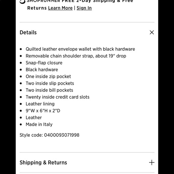 Black YSL Wallet On Chain - Picture 8 of 8